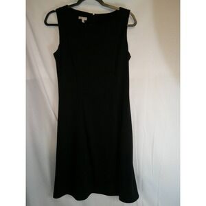 Talbots Black Sleeveless Sheath Dress Knee Length Career Business Size 6